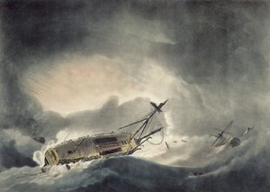 زيادة العاصفة ، نقشها فرانسيس جوكس (1745-1812) المنشورة في 1795 (أكواتينت)